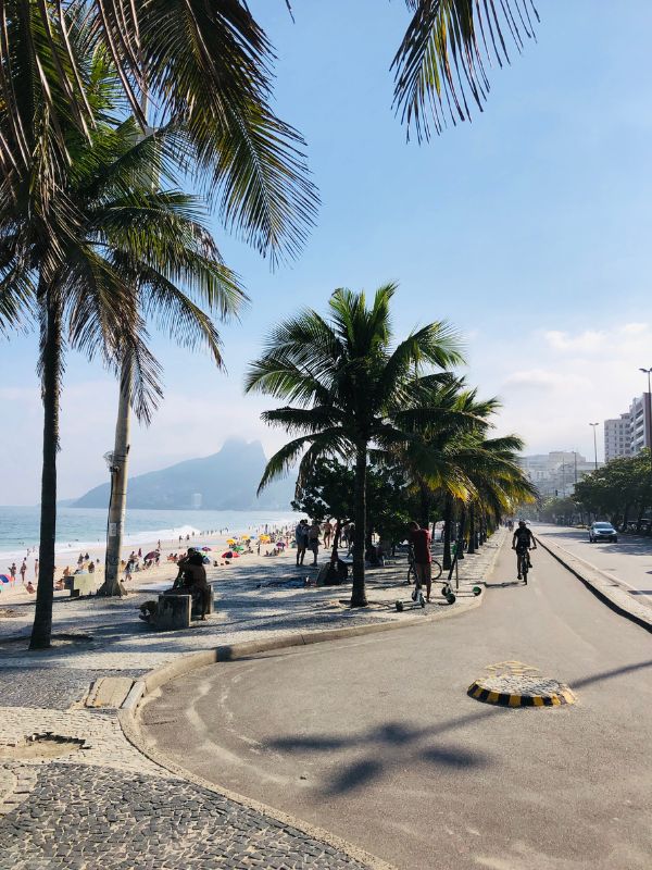 Ipanema Strandpromenande in Rio de Janeiro, Brasilien. Foto: Waltraud Hable