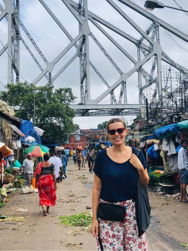 Waltraud Hable in Kalkutta, Indien