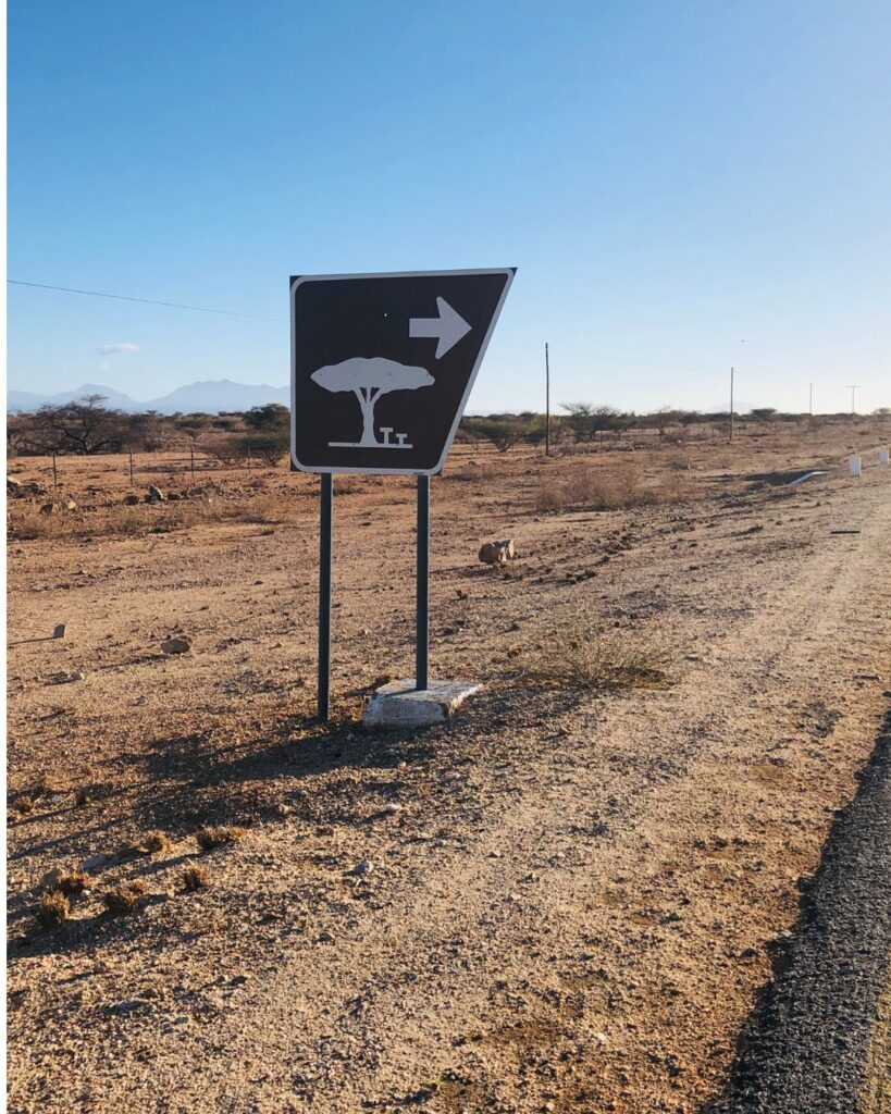 Straßenschild Namibia